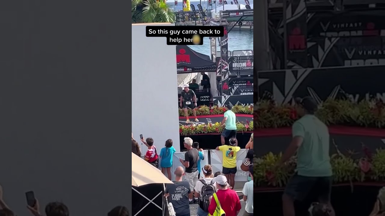 Good Samaritan Helps Woman Crawling On Track To Finish Race