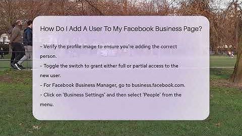 How Do I Add A User To My Facebook Business Page? - Everyday-Networking