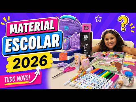 Mostrei todo meu material Escolar 2026