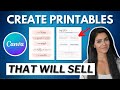 Create PRINTABLES in Canva that will ACTUALLY Sell on Etsy (Validate, Create &amp; Upload!)