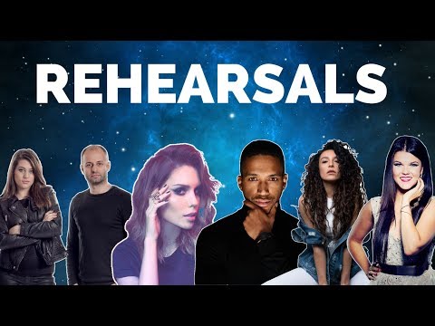 Eurovision 2018 Rehearsals - FYR Macedonia, Croatia, Austria, Greece & Finland (Press Center)