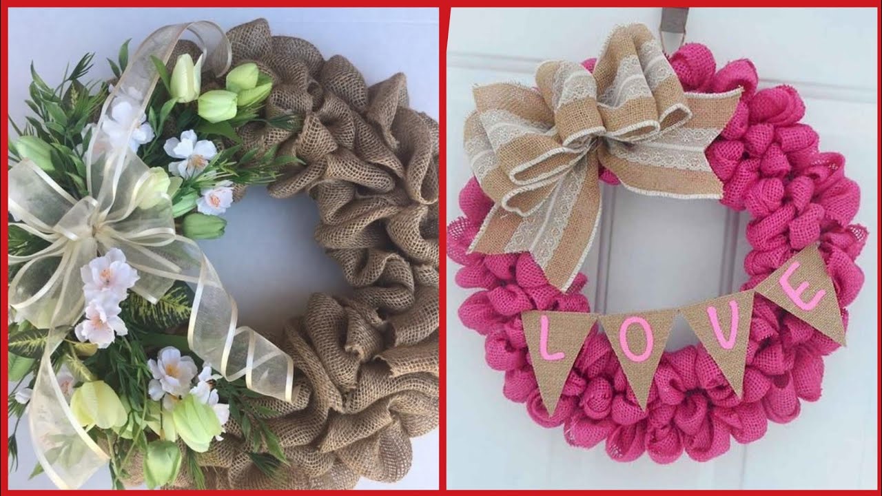Colourful jute wreath designs for home decoration YouTube