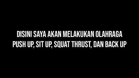 Tugas PJOK || Push Up, Sit Up, Squat Thrust, dan Back Up