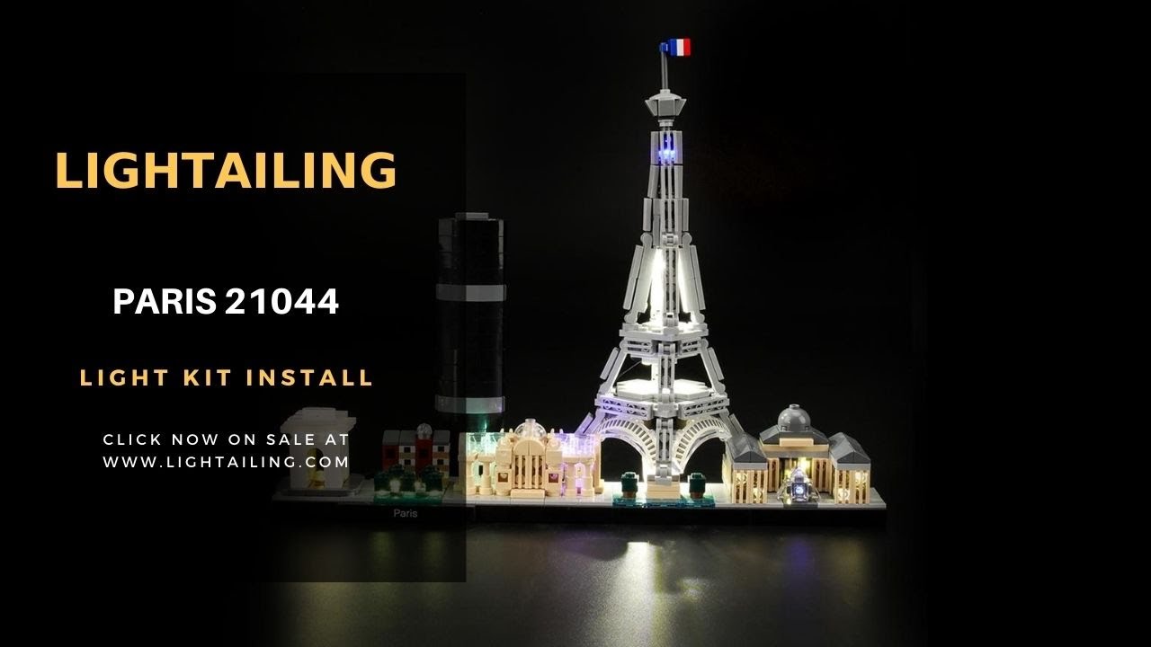 Light kit Install in the Lego Architecture Paris 21044 - YouTube