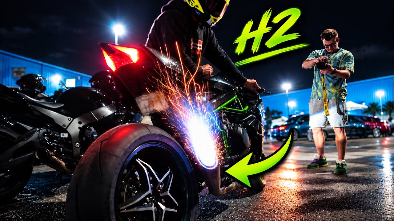 ESTA NOCHE FUE UNA LOCURA EN MI KAWASAKI H2 EN MIAMI