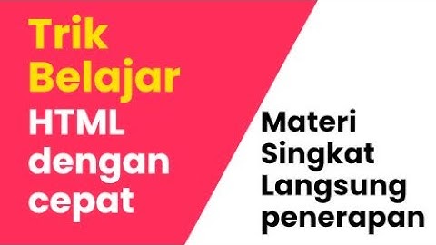 Belajar Pemrograman Web Dasar HTML CSS | Class pada css