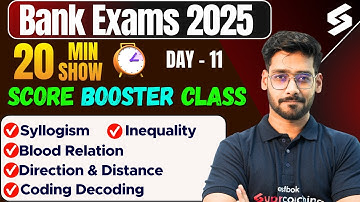 Reasoning for Banking Exam 2025 | Syllogism/ Inequality/ Blood Relation/ Coding Decoding | Shashank