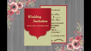 How to design a modern wedding invitation card in illustrator - tutorial 2017