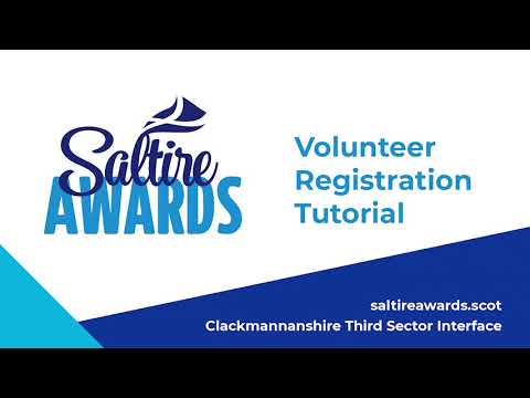 Saltire Awards - Volunteer Registration Tutorial