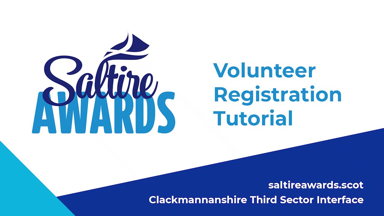 Saltire Awards - Volunteer Registration Tutorial - YouTube