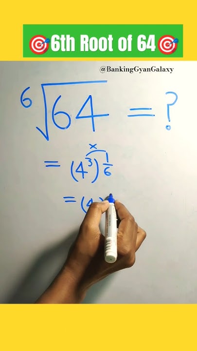 6th Root Of 64 Root Solutions maths roots youtubeshorts how-to-find-square-root-of-6-square-root-of-6-by-long-division-method