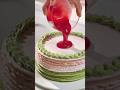 The Ultimate Matcha &amp; Raspberry Crêpe Cake! 🍵🍰🍓#shorts #viral #amazing #trending