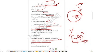 A particle moves so that its position  vector is given by 𝑟 ⃗ = 𝑐𝑜𝑠𝜔𝑡𝑥̂ + sin 𝜔𝑡𝑦̂, where 𝜔 is a