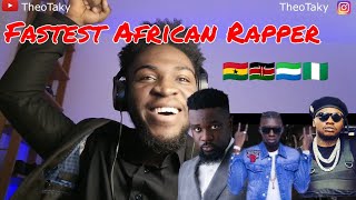 FASTEST RAPPER IN AFRICA (Sarkodie, Speedo DA  Rapper, Kaligragh Jones) 🇬🇭🇳🇬🇸🇱🇰🇪