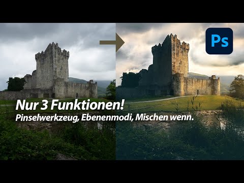 Nur 3 Funktionen benutzt | Wetter verändern | Landschaften bearbeiten | Photoshop Tutorial