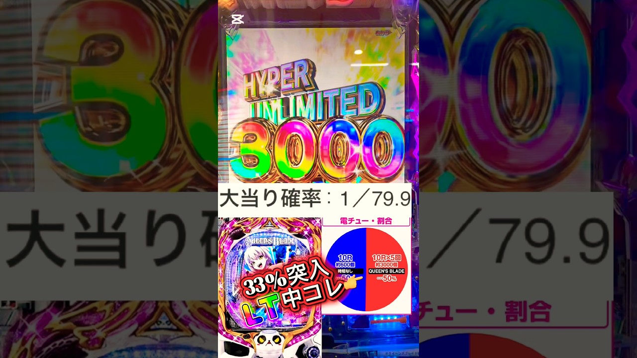 【究極の甘デジ】今週の新台の“ダークホース“Pクイーンズブレイド奈落ナナエル79Ver #パチンコ #新台 #新台パチンコ #クイーンズブレイド #甘デジ #メガカス