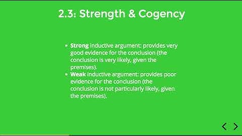 1.2.3 Strength & Cogency