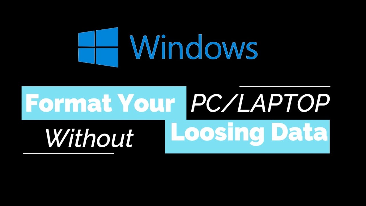 How to Format Windows to Factory Settings without installation Disc| No ...