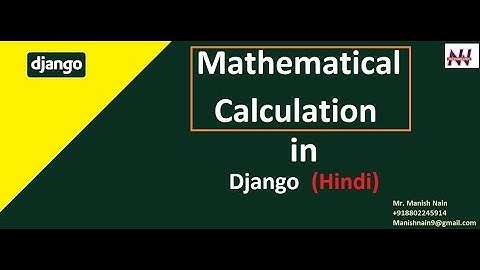 #7 How To Implement Mathematical Operations On A Website Using Django