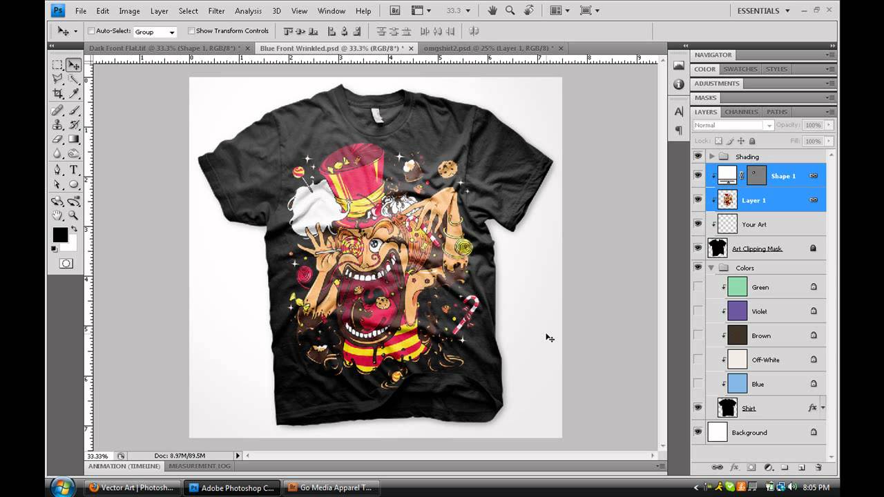 Create Custom Digital Apparel: Photoshop Tutorial - YouTube