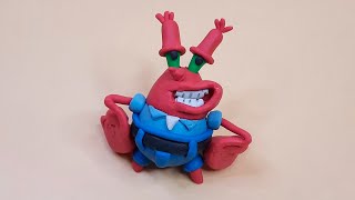 Greedy Mr. Krabs in Plasticine Art DIY Spongebob Squarepants