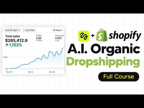 AI Organic Dropshipping Tutorial - Full Course ( How To Do Organic Dropshipping)
