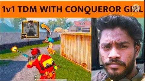 1v1 TDM WITH CONQUEROR GIRL THEY CHALLENGE FOR M24 ONLY IN TDM CAN WE WIN?samsunga a5 a6 a7 j2 j5