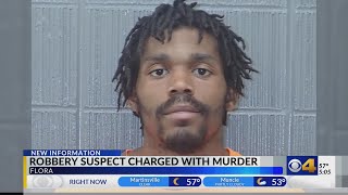 Robbery suspect charged with murder
