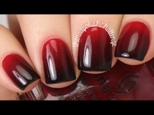 SKINNY LONG COFFIN *RED BLACK OMBRE* Full Cover Blend 24 Nail Tips Glue  Set! | eBay