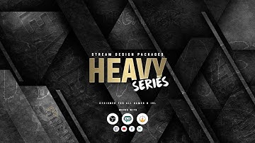 Full Twitch Stream Design Pack - Animated "Heavy Series" Stream Overlay Package