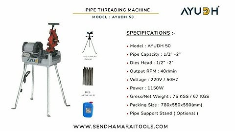 AYUDH50 Pipe Threading Machine – Professional Grade Performance