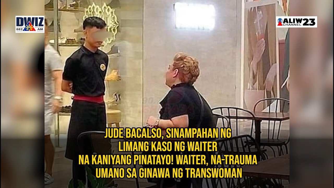 JUDE BACALSO, SINAMPAHAN NG LIMANG KASO NG WAITER NA KANIYANG PINATAYO!
