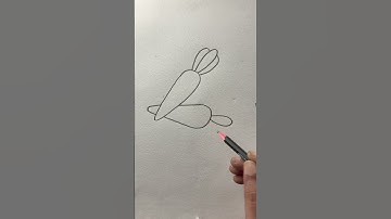 Simple carrot drawing with number 2
