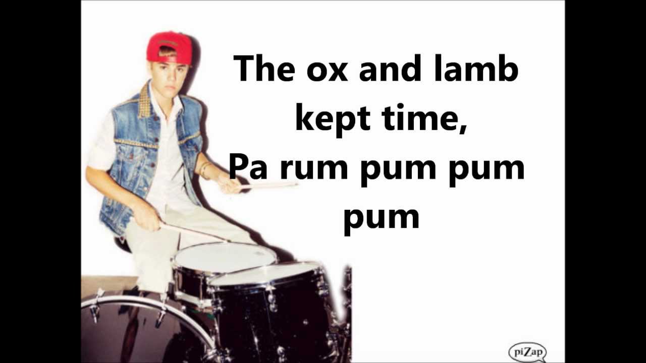 Drummer Boy Justin Bieber Lyrics YouTube