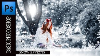 How to make SNOW EFFECTS in Adobe Photoshop - Basic photoshop t. screenshot 5