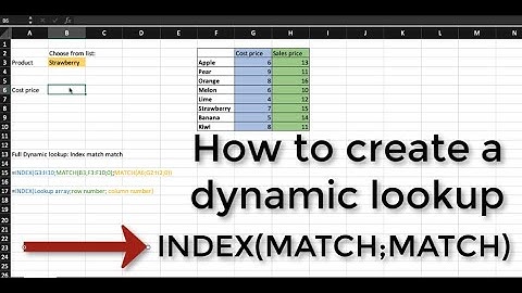 How to create a two way lookup - Excel - Index Match Match