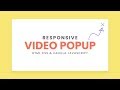 Responsive Video Popup on Click using CSS3 & Vanilla Javascript