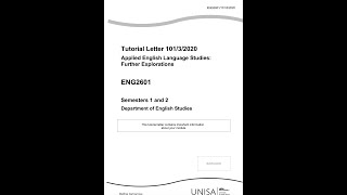 ENG 2601 ASSIGNMENT #2