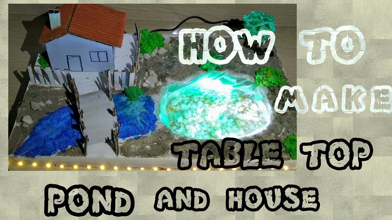 M4 TECH | How to make tabletop pond and house with cardboard