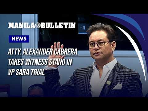 Atty. Alexander Cabrera takes witness stand in VP Sara trial