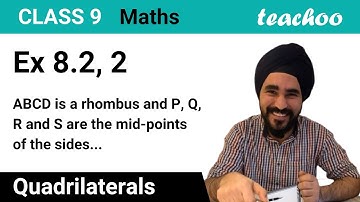 Ex 8.2, 2 - ABCD is a rhombus P, Q, R and S are mid-points - Teachoo