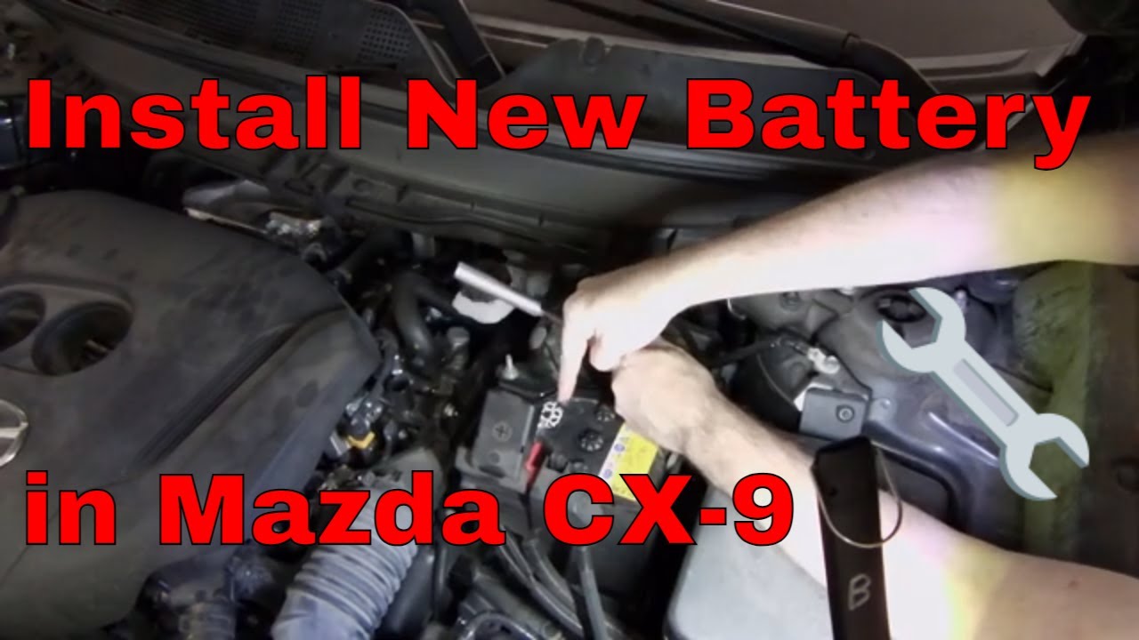 How to install a new battery on a Mazda CX-9 - YouTube