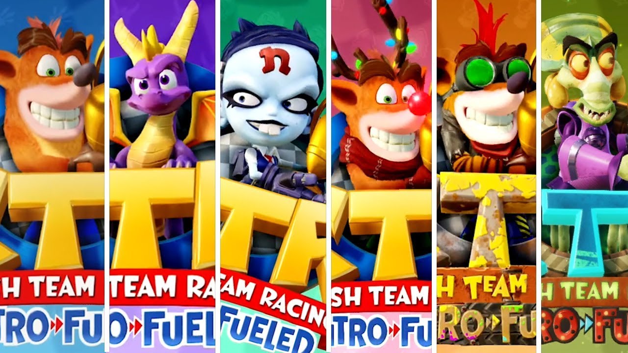 Crash Team Racing Nitro Fueled: ALL TITLE SCREEN's! - YouTube