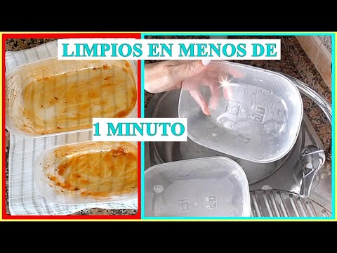 🧼 Como limpiar los TUPPERS de PLÁSTICO Rápido