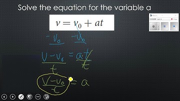 2-5 solving literal equations for a variable