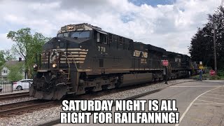 Saturday night is all right for railfanning! Had a little excitement too!