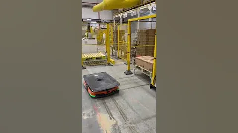 Next-Level Automation: Cobot Palletizer Working Seamlessly with AGV!