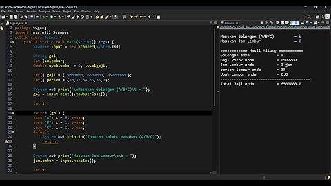 Tugas 3 Percabangan IF dan Array || program sederhana || Universitas Terbuka || Sistem Informasi