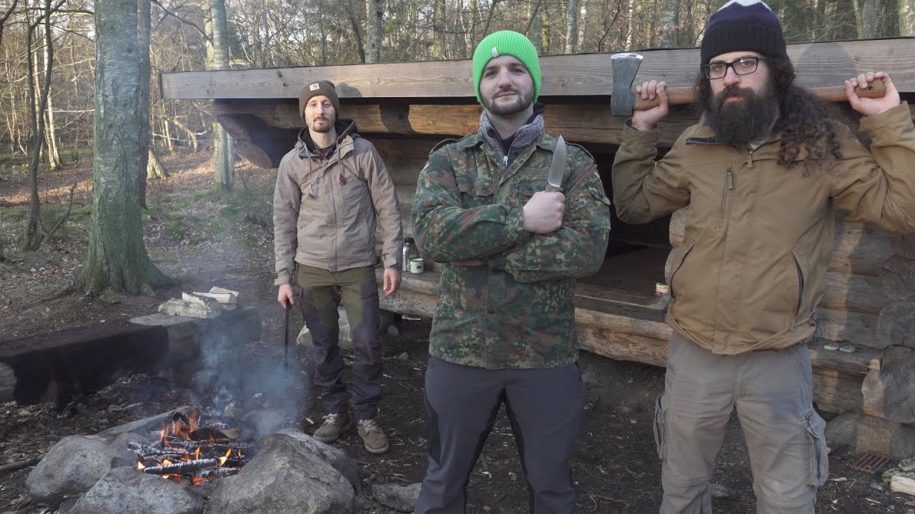 NOTTE GELIDA nel BOSCO in DANIMARCA Dormiamo a -2C° RIFUGIO di TRONCHI
