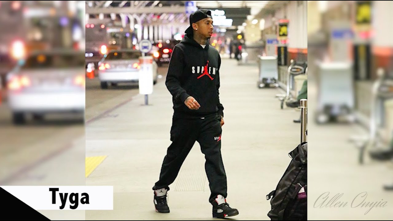 wearing supreme x air 5 sneakers with wearing supreme x air 5 sneakers with